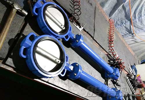 加長桿對(duì)夾蝶閥