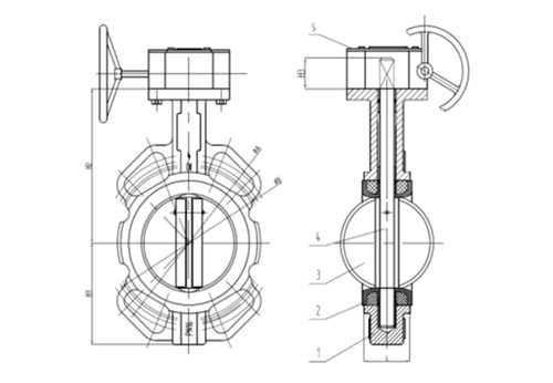 對(duì)夾式蝶閥尺寸、厚度