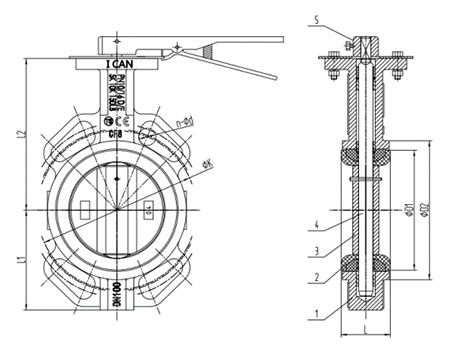 不銹鋼對夾蝶閥D71X-16P